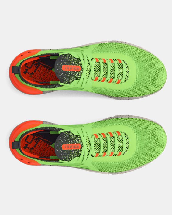 Men's UA TriBase™ Reign 4 Pro Training Shoes in Green image number 2